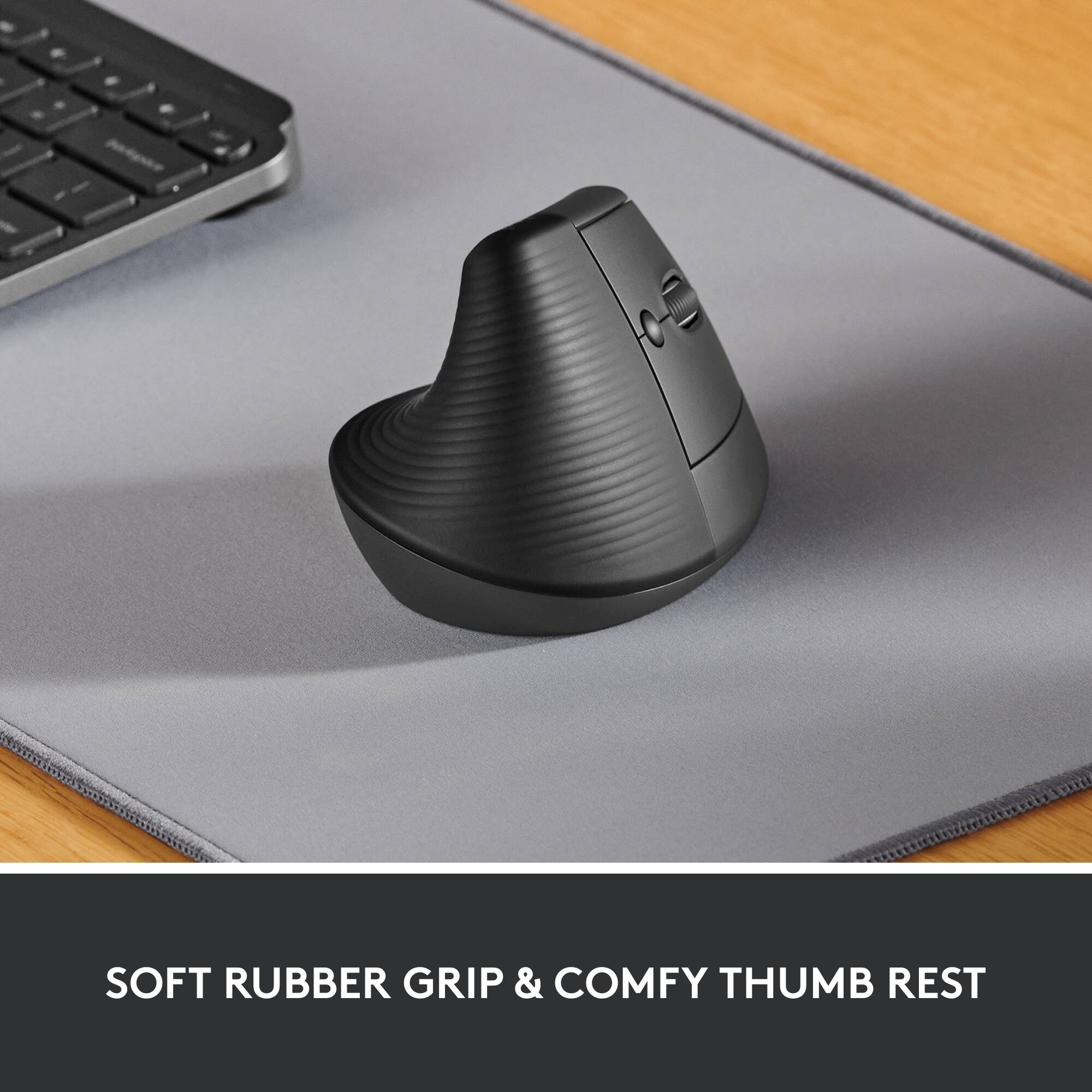 SOFT RUBBER GRIP & COMFY THUMB REST