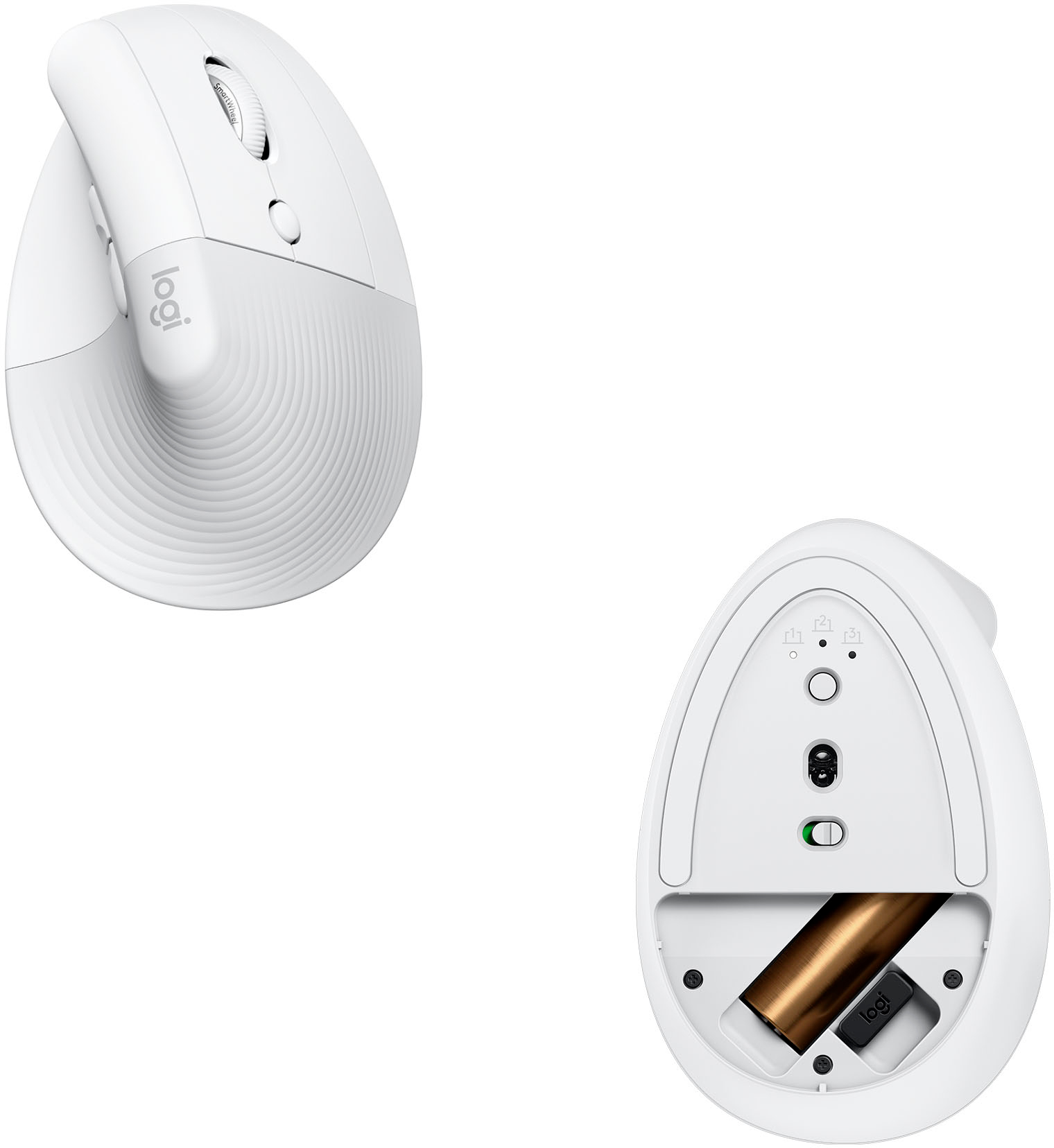 Logitech Lift Vertical Wireless Ergonomic Mouse with 4 Customizable ...