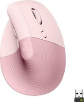 Logitech - Lift Vertical Wireless Ergonomic Mouse with 4 Customizable Buttons - Rose - Front_Zoom