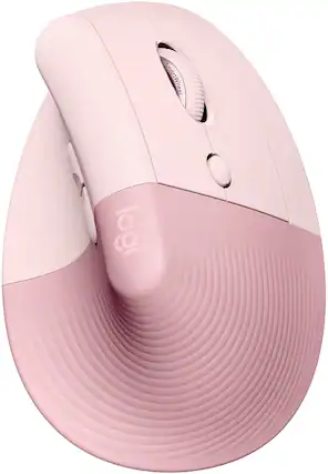Logitech - Lift Vertical Wireless Optical Ergonomic Mouse with 4 Customizable Buttons - Wireless - Rose