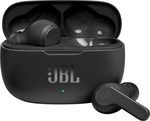 JBL - Vibe 200 True Wireless Earbuds - Black - Front_Zoom