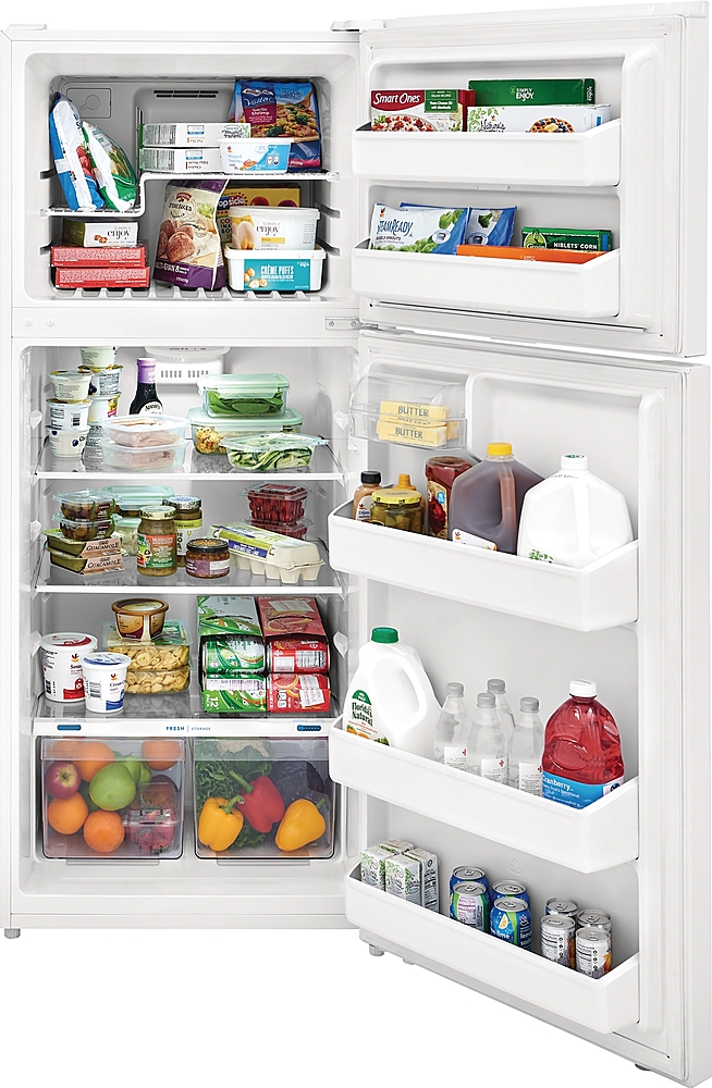 Frigidaire 17.6 Cu. Ft. Top Freezer Refrigerator White FFHT1822UW ...