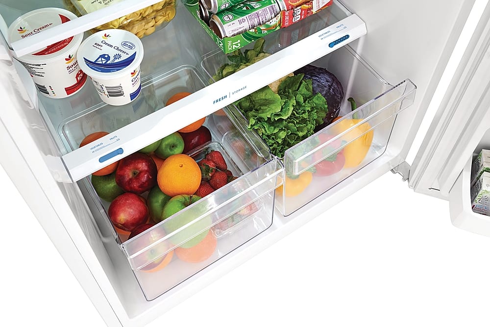 Alt View 3. Frigidaire - 17.6 Cu. Ft. Top Freezer Refrigerator - White.