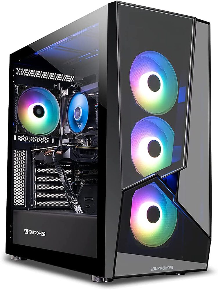 Angle View: iBUYPOWER - SlateMR Gaming Desktop - AMD Ryzen 5 3600 - 16GB Memory - NVIDIA RTX 2060 6GB - 480GB SSD