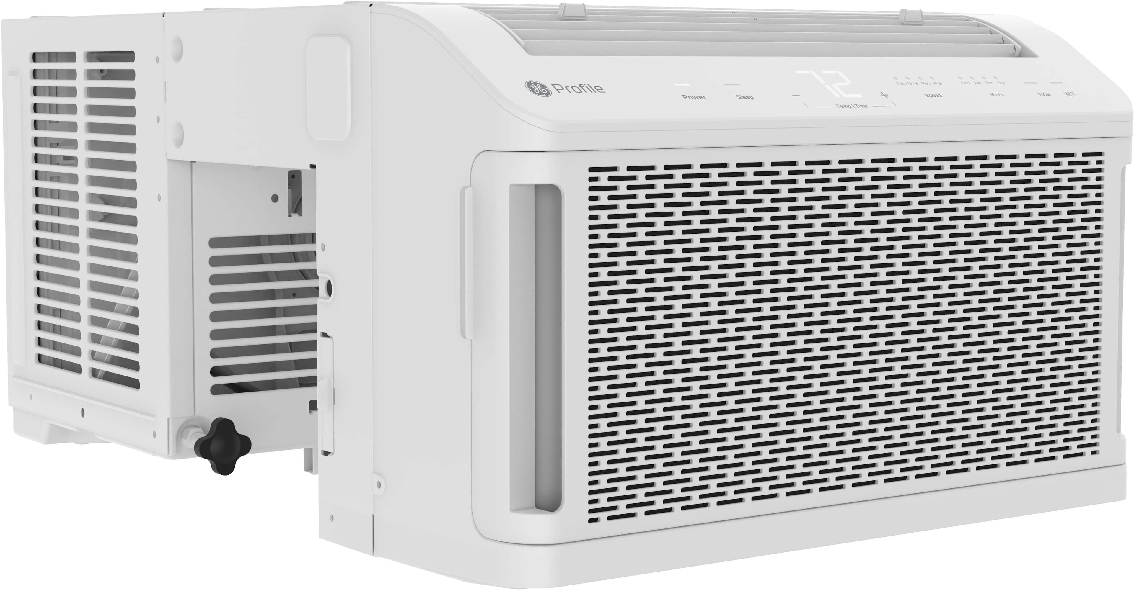 GE Profile - ClearView 350 sq. ft. 8,300 BTU Smart Ultra Quiet Window Air Conditioner with Wifi and Remote - White