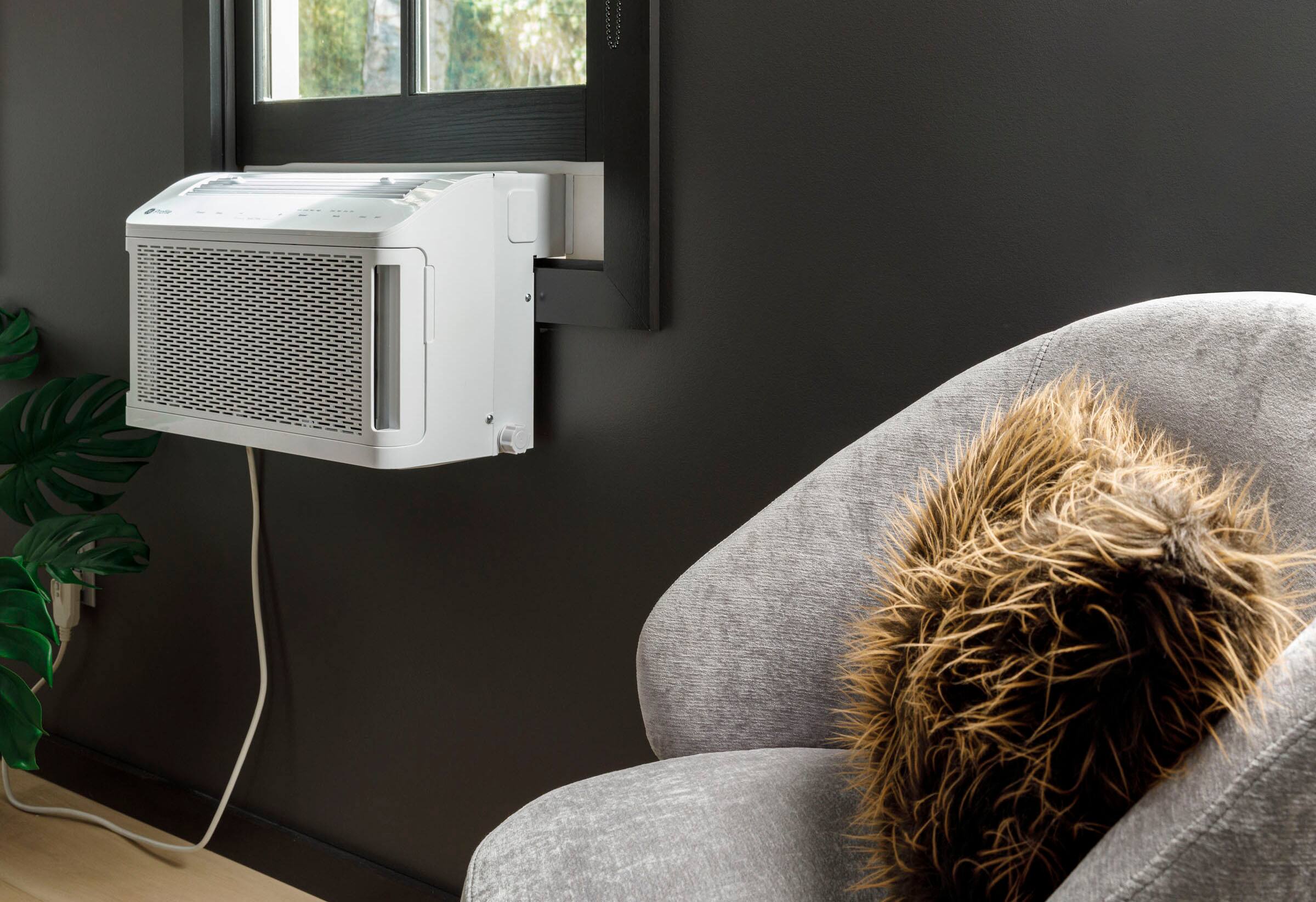 Alt View 17. GE Profile - ClearView 350 Sq. Ft. 8,300 BTU Smart Ultra Quiet Window Air Conditioner - White.