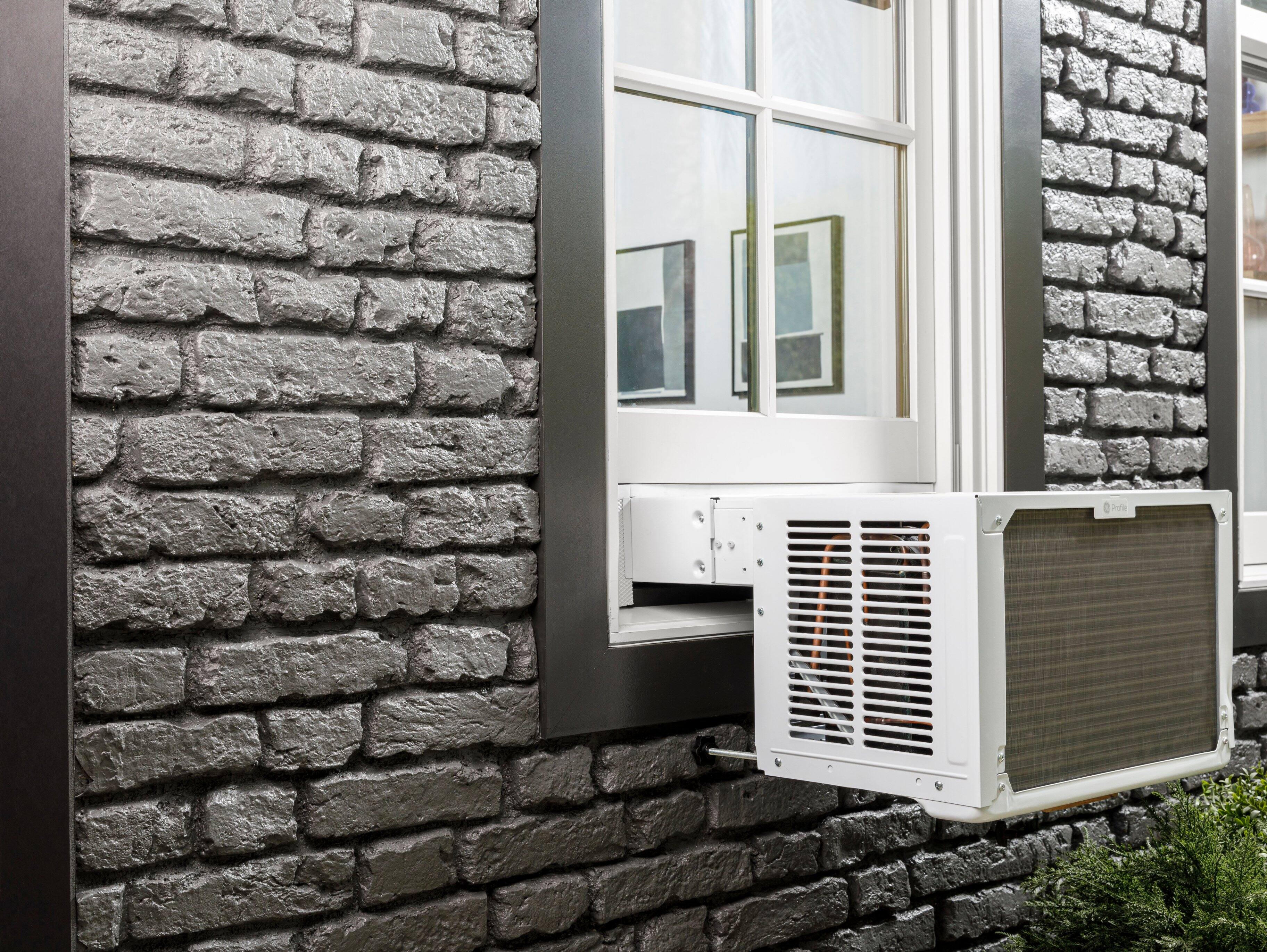 Alt View 18. GE Profile - ClearView 350 Sq. Ft. 8,300 BTU Smart Ultra Quiet Window Air Conditioner - White.