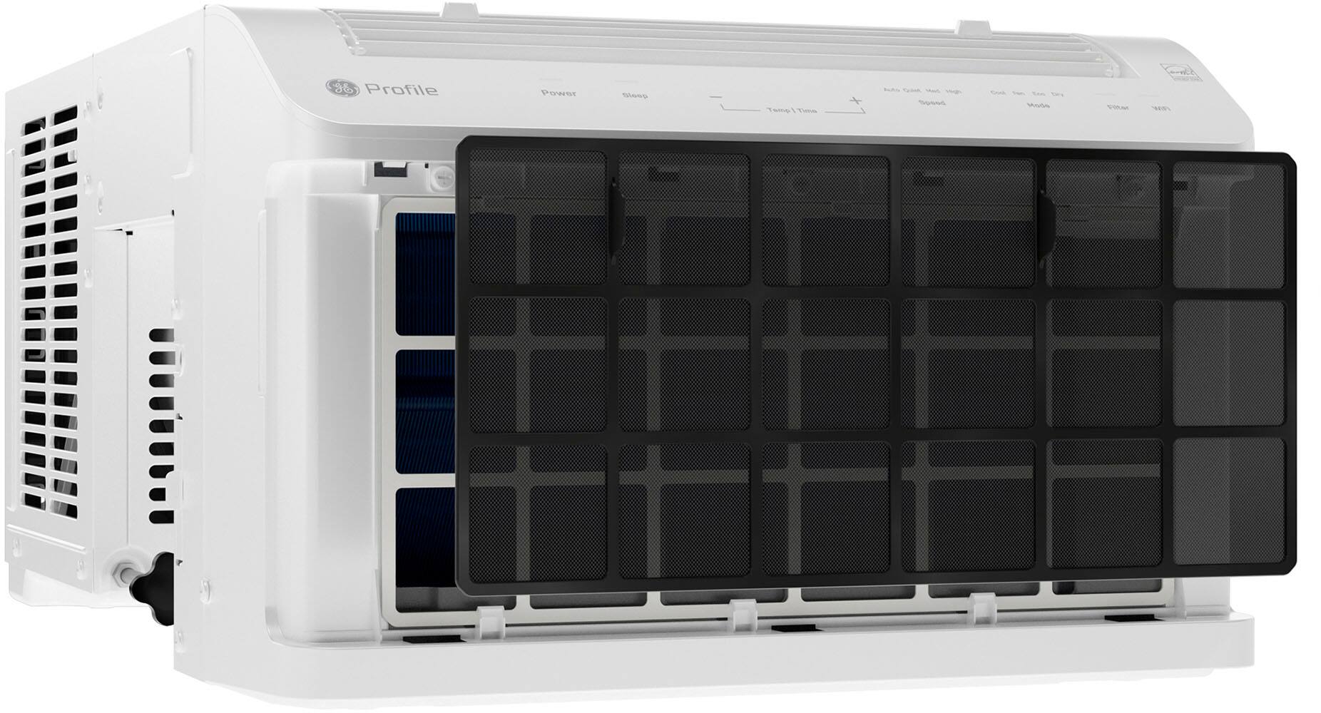 Alt View 31. GE Profile - ClearView 350 Sq. Ft. 8,300 BTU Smart Ultra Quiet Window Air Conditioner - White.