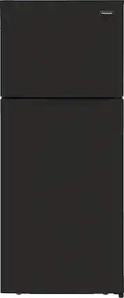 Front. Frigidaire - 17.6 Cu. Ft. Top Freezer Refrigerator - Black.