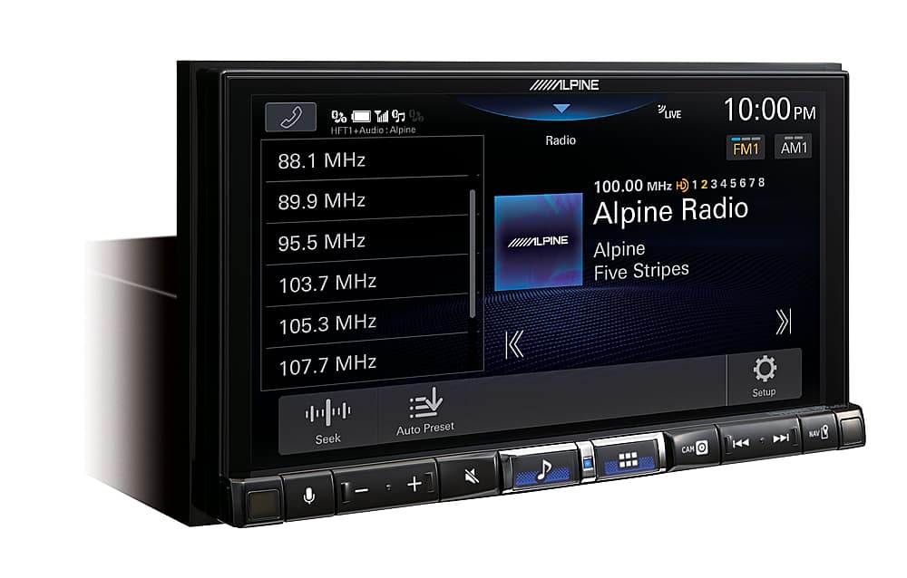 Angle. Alpine - 7" Android Auto and Apple CarPlay Bluetooth Digital Media Receiver - Black.