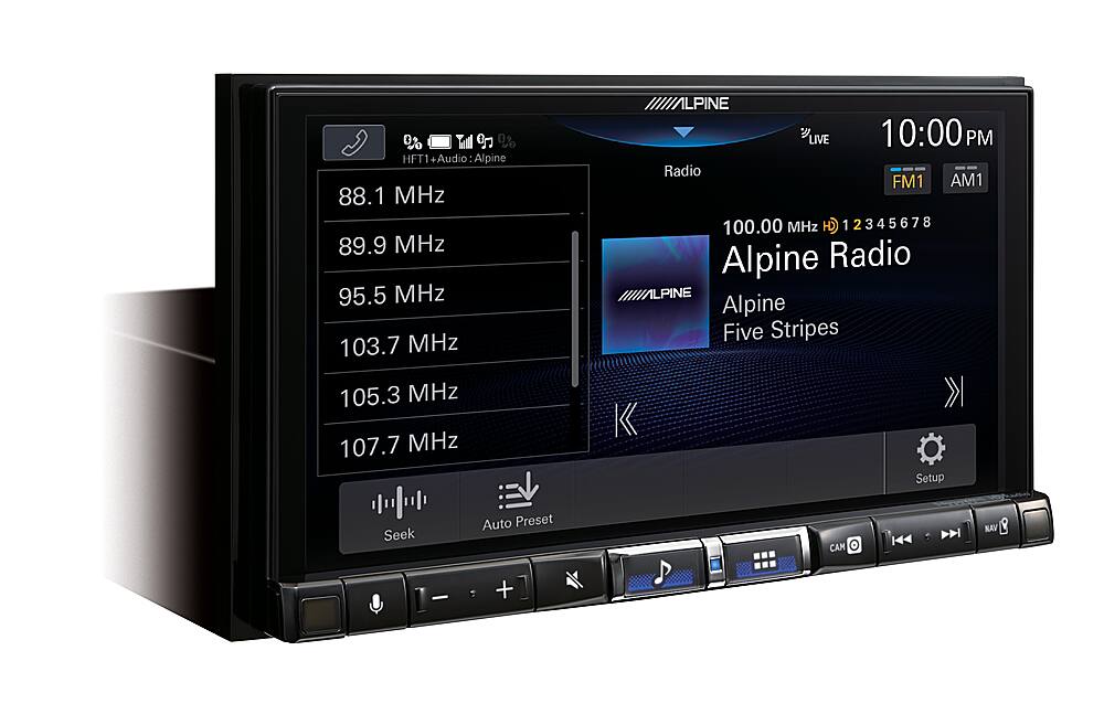 Angle. Alpine - 7" Android Auto and Apple CarPlay Bluetooth Digital Media Receiver - Black.