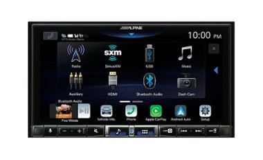 Alpine - 7" Android Auto and Apple CarPlay Bluetooth Digital Media Receiver - Black - Front_Zoom