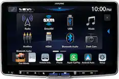 Front. Alpine - 11" Android Auto and Apple CarPlay Bluetooth Digital Media Receiver - Black.