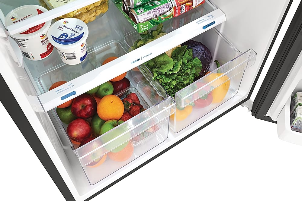 Alt View 3. Frigidaire - 17.6 Cu. Ft. Top Freezer Refrigerator - Stainless Steel.