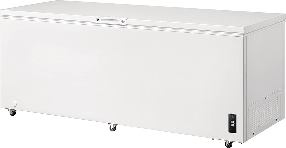 Left. Frigidaire - 24.8 Cu. Ft. Chest Freezer - White.