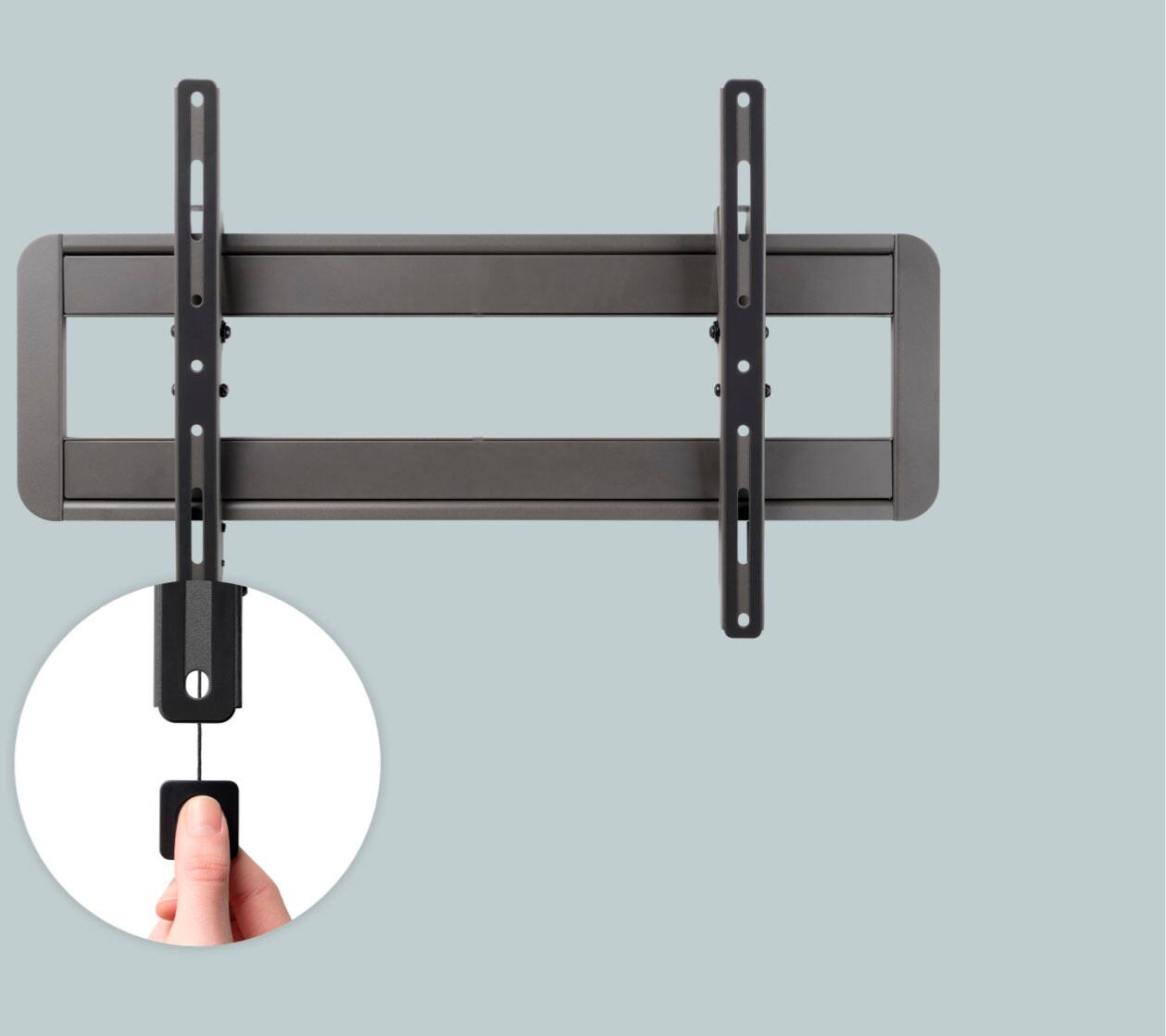 Left. One for All - Ultra-Slim TV Wall Mount for most 42"-100" Flat Panel TVs - Tilt - Black.