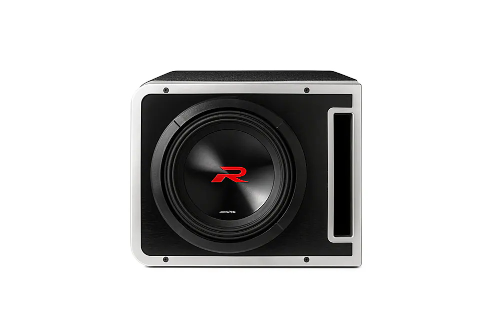 Front. Alpine - Halo R2-Series 10" Dual Voice Coil 4-Ohm Loaded Subwoofer Enclosure - Black.