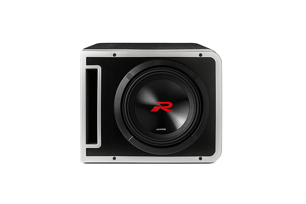 Alt View 11. Alpine - Halo R2-Series 10" Dual Voice Coil 4-Ohm Loaded Subwoofer Enclosure - Black.