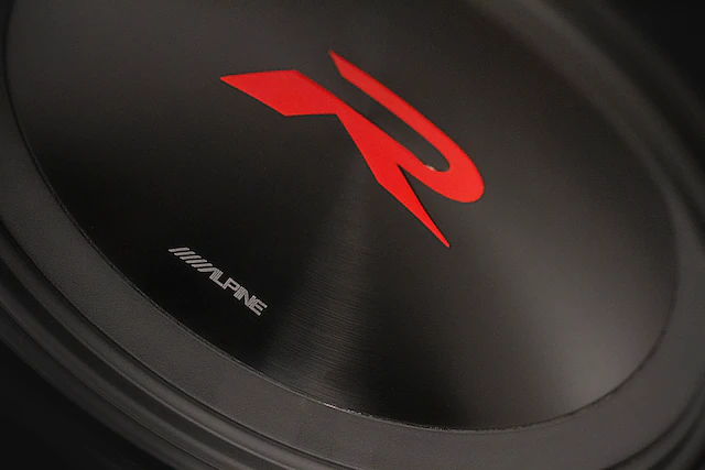 Front. Alpine - R-Series Dual 10" Voice Coil 2-Ohm Subwoofer - Black.