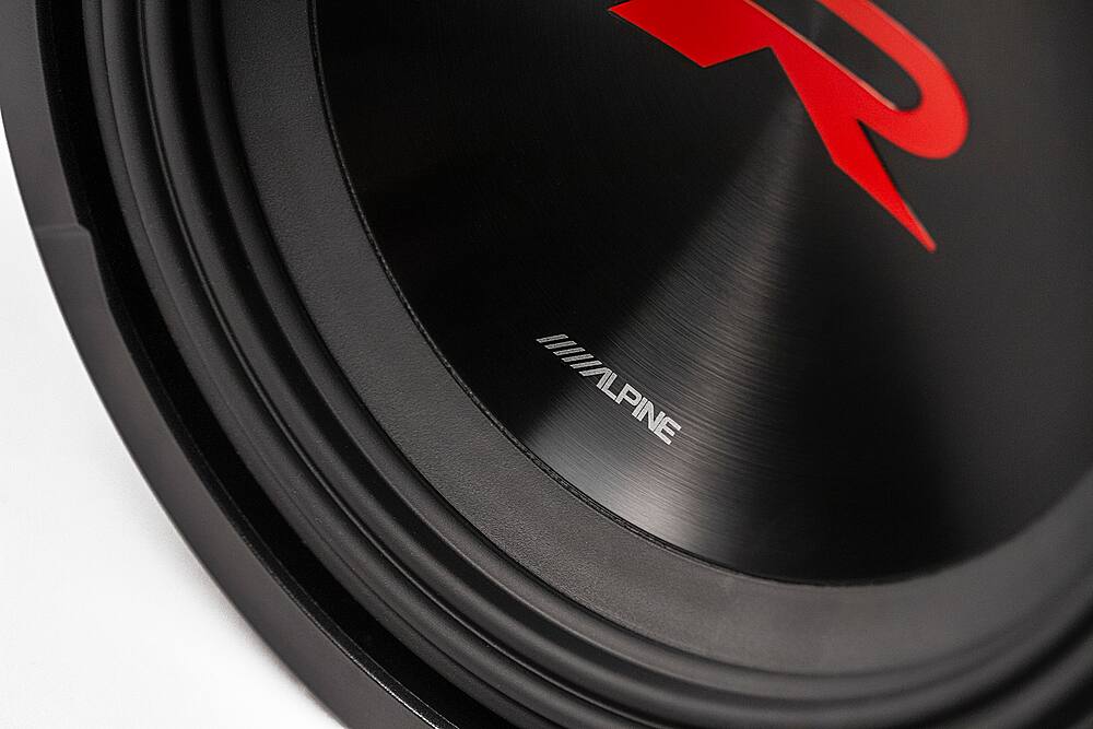 Left. Alpine - R-Series Dual 10" Voice Coil 2-Ohm Subwoofer - Black.