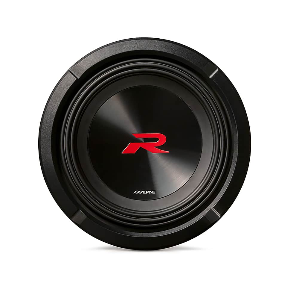 Front. Alpine - R-Series 8" Dual Voice Coil 4-Ohm Subwoofer - Black.