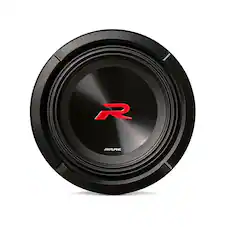 Front. Alpine - R-Series 8" Dual Voice Coil 4-Ohm Subwoofer - Black.