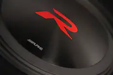 Front. Alpine - R-Series Dual 12" Voice Coil 2-Ohm Subwoofer - Black.