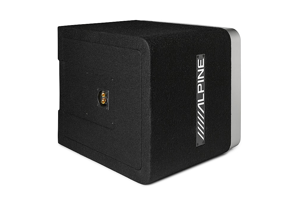 Back. Alpine - Halo R2-Series 12" Dual Voice Coil 4-Ohm Loaded Subwoofer Enclosure - Black.