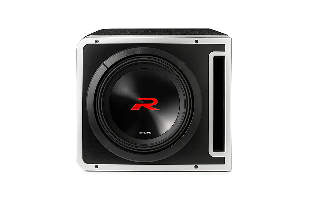 Front. Alpine - Halo R2-Series 12" Dual Voice Coil 4-Ohm Loaded Subwoofer Enclosure - Black.
