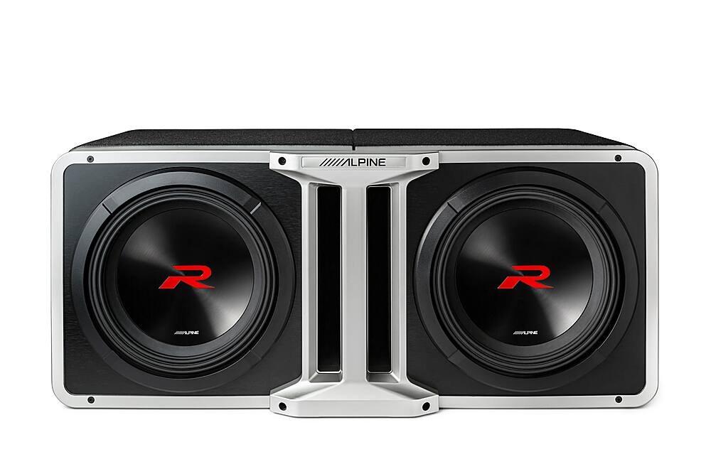 Alt View 12. Alpine - Halo R2-Series 12" Dual Voice Coil 4-Ohm Loaded Subwoofer Enclosure - Black.