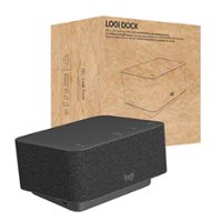 Logitech - Logi Dock All-in One Laptop Docking Station with Speakerphone for Zoom, Google Meet, Google Voice - Graphite - Front_Zoom