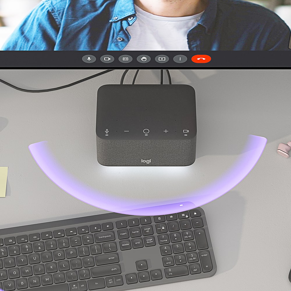 Alt View 14. Logitech - Logi Dock All-in One Laptop Docking Station with Speakerphone for Zoom, Google Meet, Google Voice - Graphite.