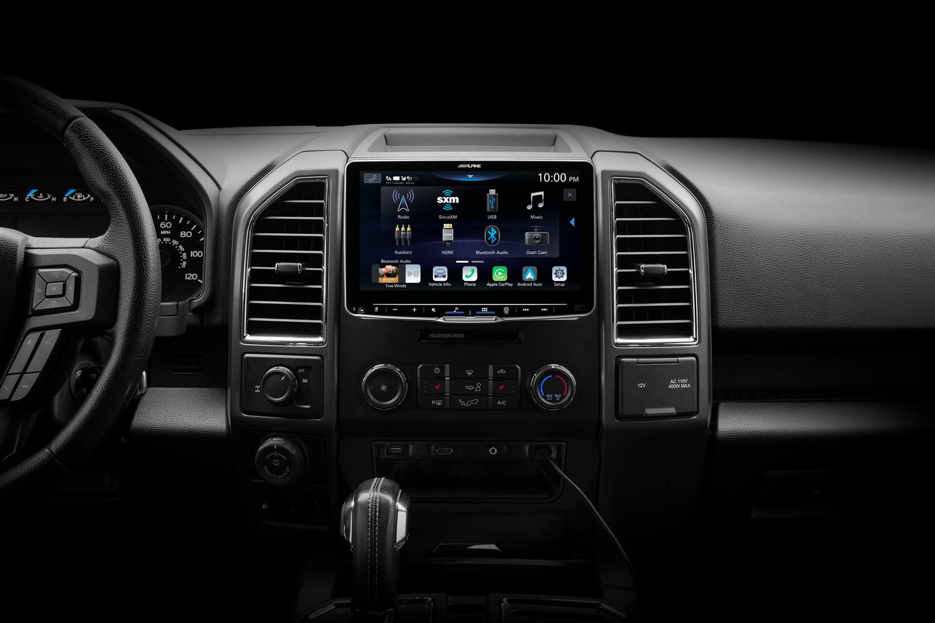 Alt View 13. Alpine - 9" Android Auto and Apple CarPlay Bluetooth Digital Media Receiver - Black.