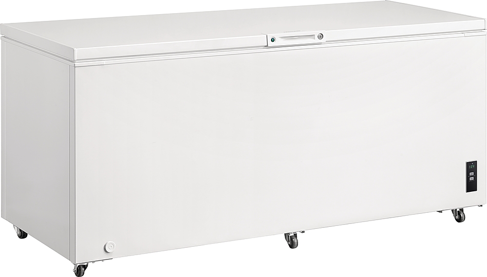 Angle View: Premium Levella - 9.5 Cu Ft  Chest Freezer with Curved Glass Top - White