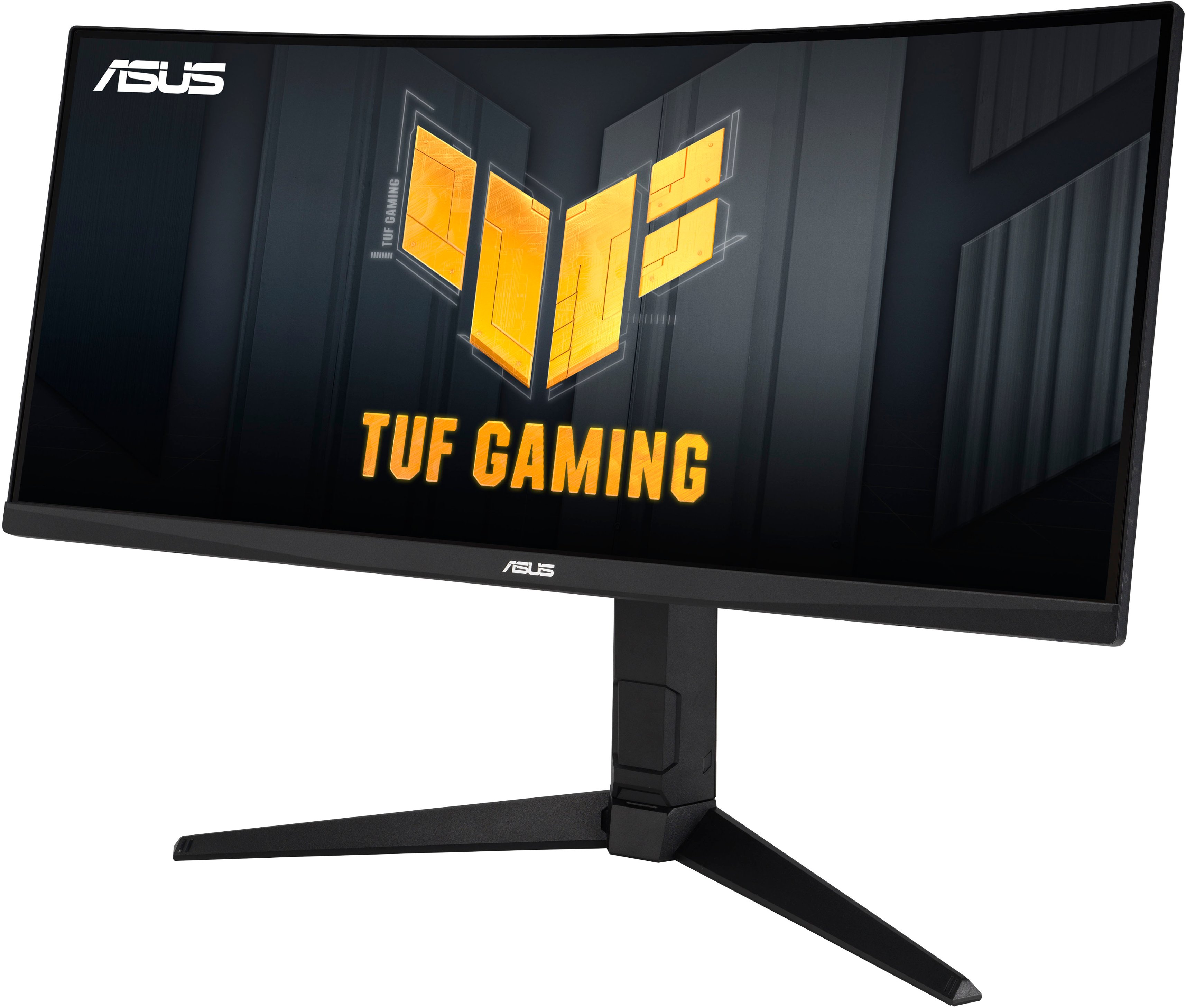 Left View: ASUS - TUF Gaming 24" LCD Curved FreeSync Monitor (DisplayPort, HDMI) - Black