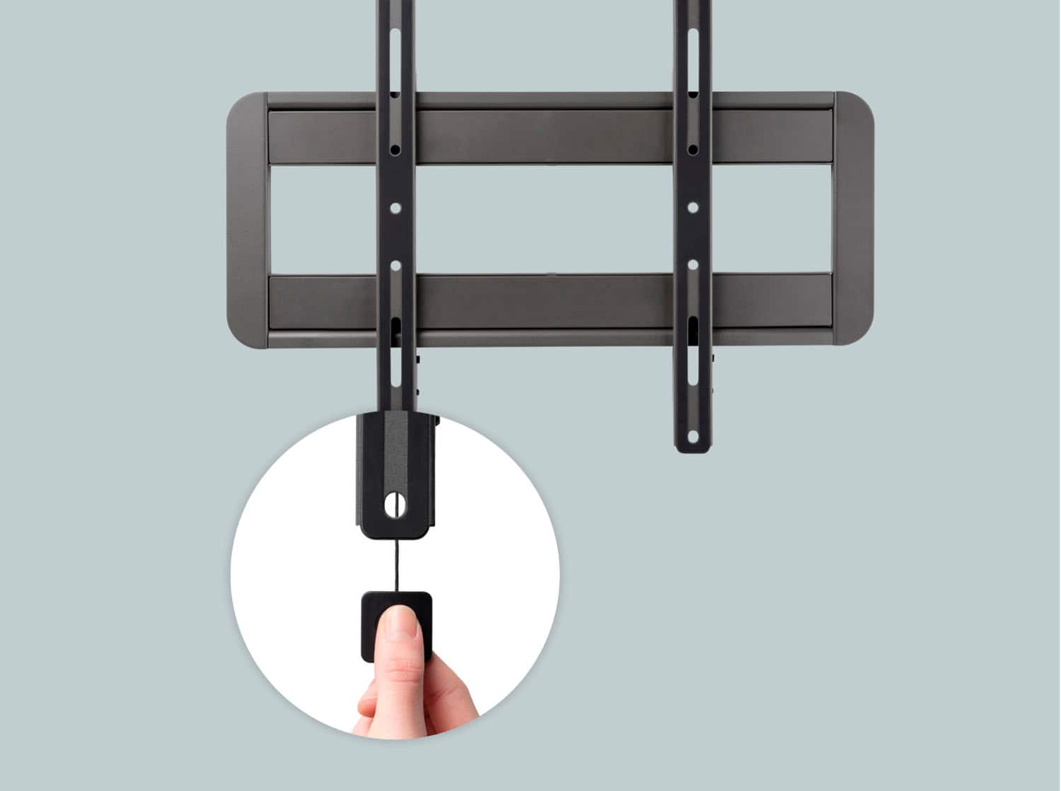 Left. One for All - Ultra-Slim TV Wall Mount for most 42"-100" Flat Panel TVs - Fixed Position - Black.