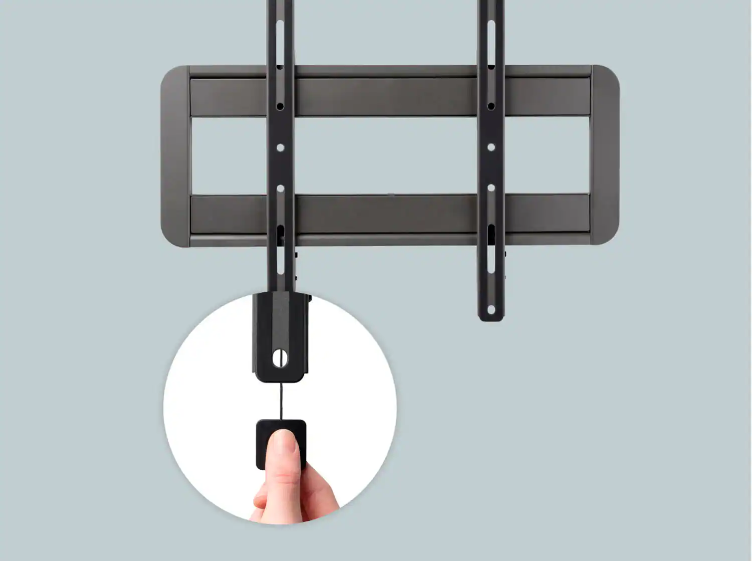 Left. One for All - Ultra-Slim TV Wall Mount for most 42"-100" Flat Panel TVs - Fixed Position - Black.