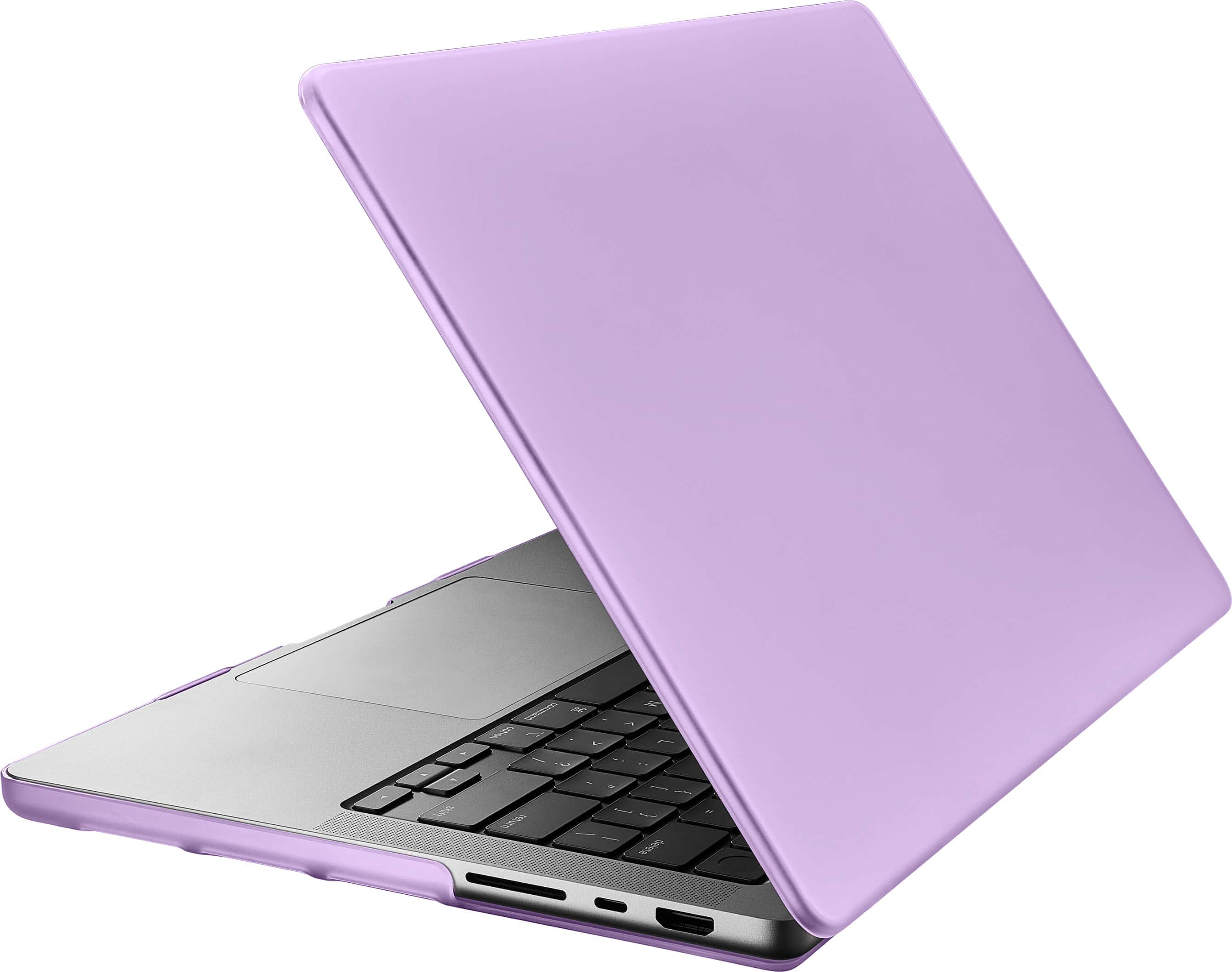 Alt View 12. Insignia™ - Hard-Shell Case for 2021 and 2023 MacBook Pro 14" - Frosted Purple.