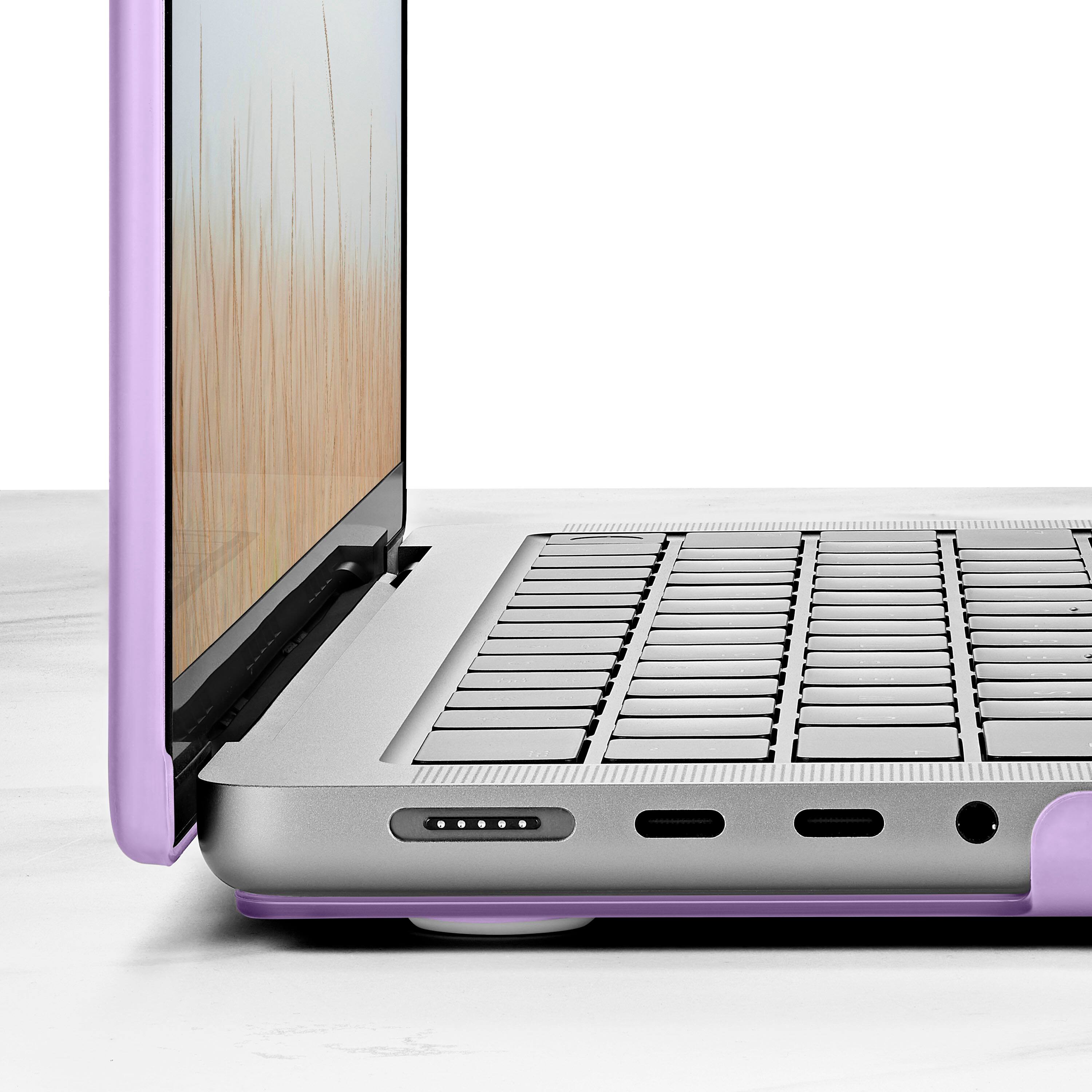 Alt View 15. Insignia™ - Hard-Shell Case for 2021 and 2023 MacBook Pro 14" - Frosted Purple.