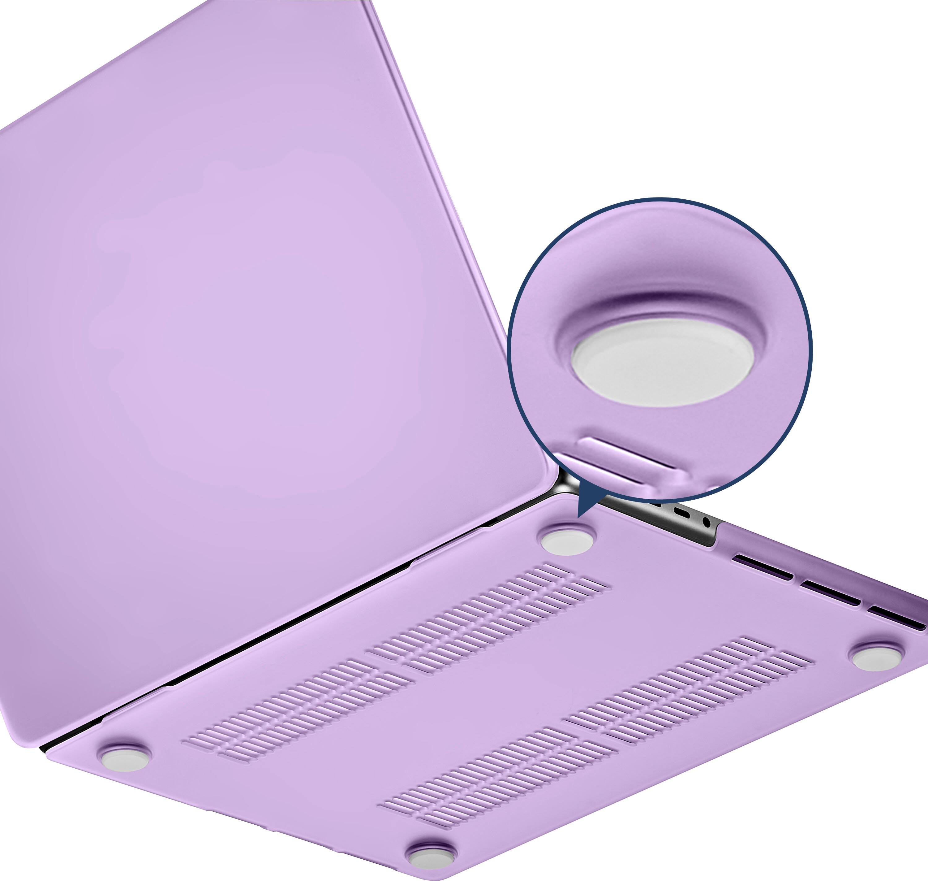 Alt View 18. Insignia™ - Hard-Shell Case for 2021 and 2023 MacBook Pro 14" - Frosted Purple.