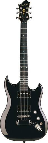 Front. Hagstrom - F-200 Series 6-String Full-Size Electric Guitar - Black.