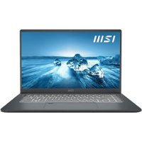 MSI - Prestige 15 15.6" Laptop - Intel Core i7 - 16 GB Memory - NVIDIA GeForce RTX 3050 Ti - 512 GB SSD - Carbon Gray - Front_Zoom