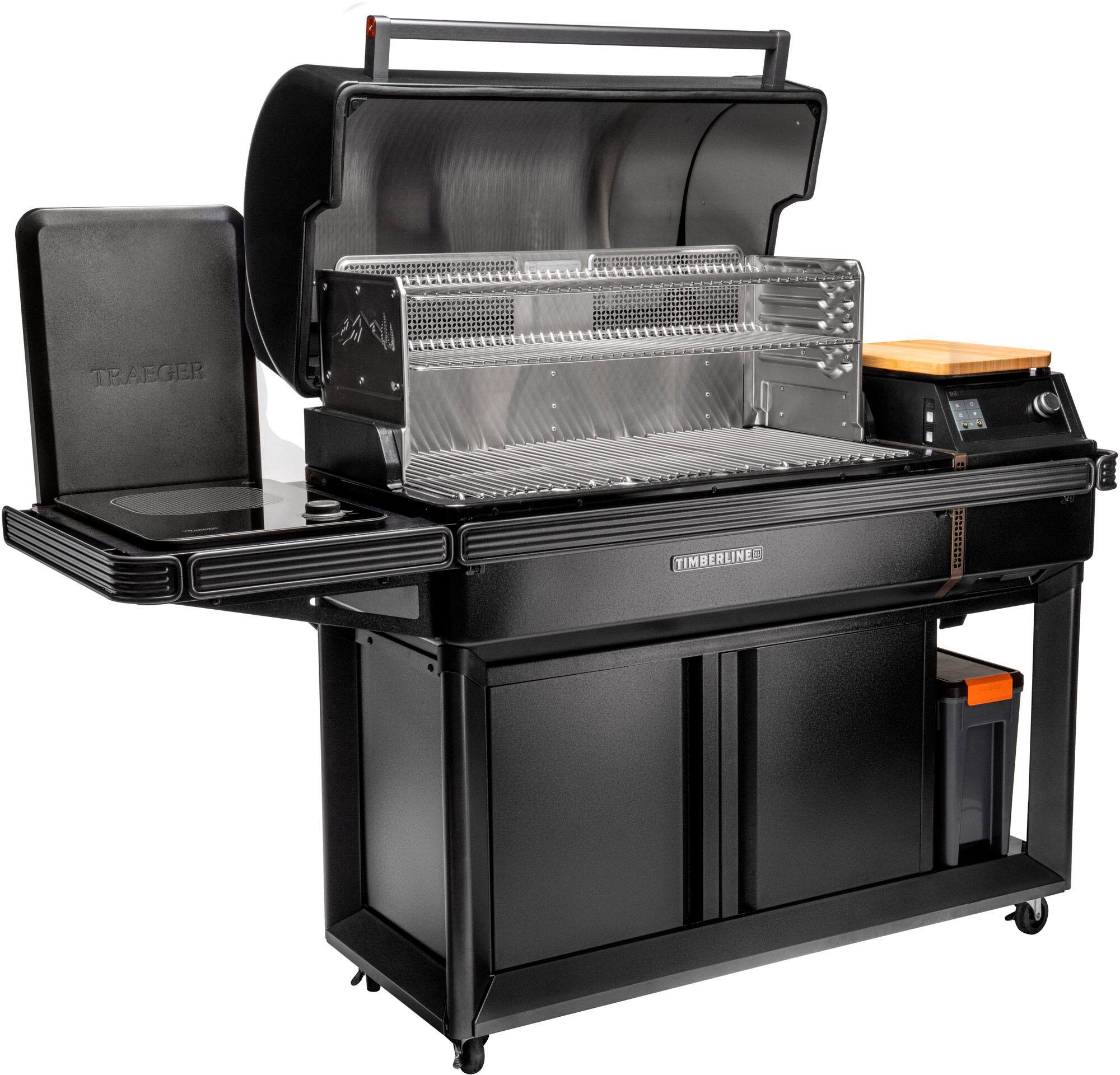 Left. Traeger Grills - Timberline XL Wood Pellet Grill - Black.