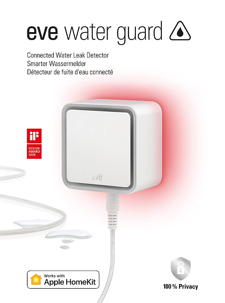 Alt View 21. Eve - Eve Water Guard - Connected Water Leak Detector - White.