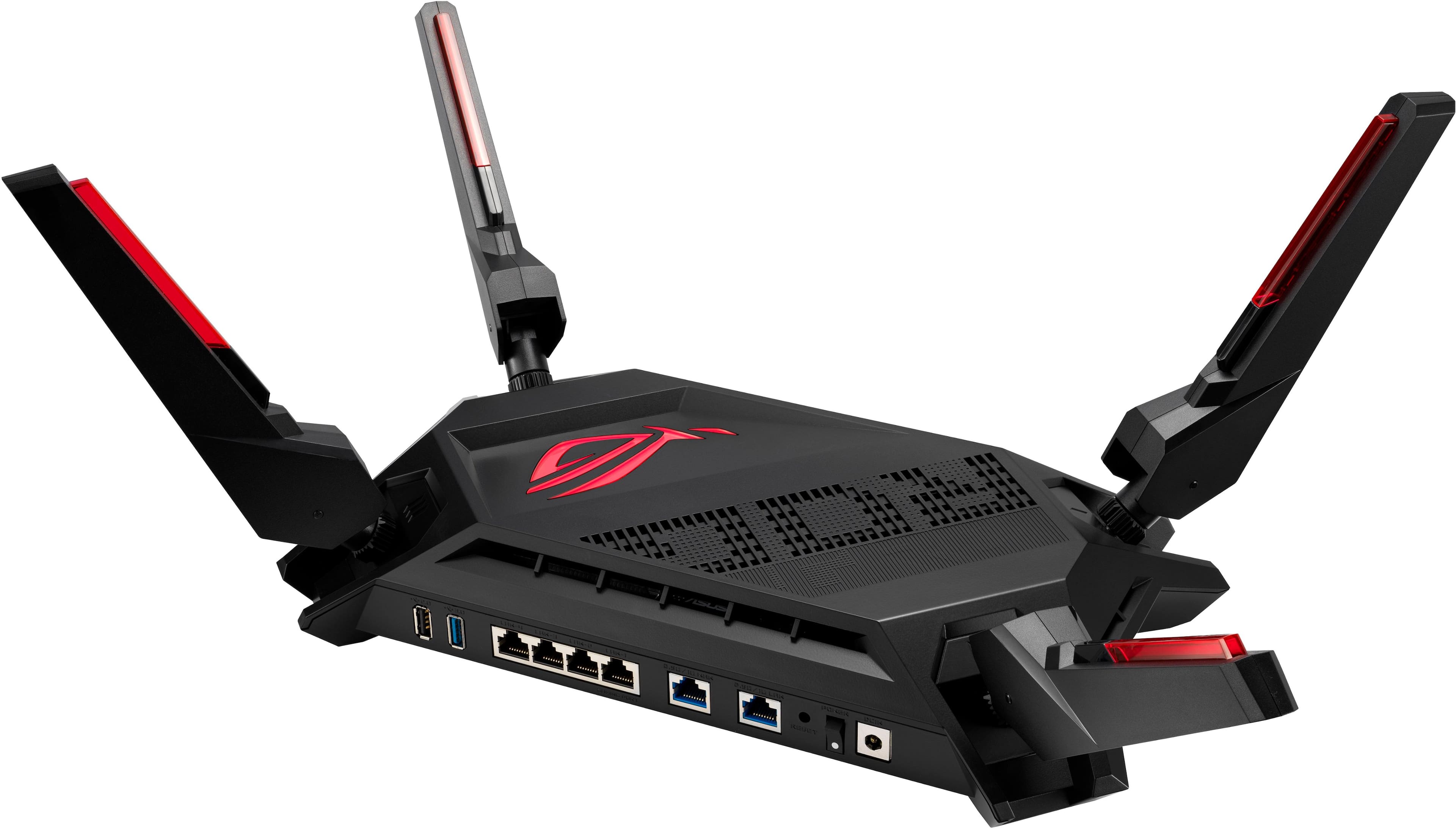 Left. ASUS - ROG Rapture GT-AX6000 Dual-Band Wi-Fi 6 Router - Black.