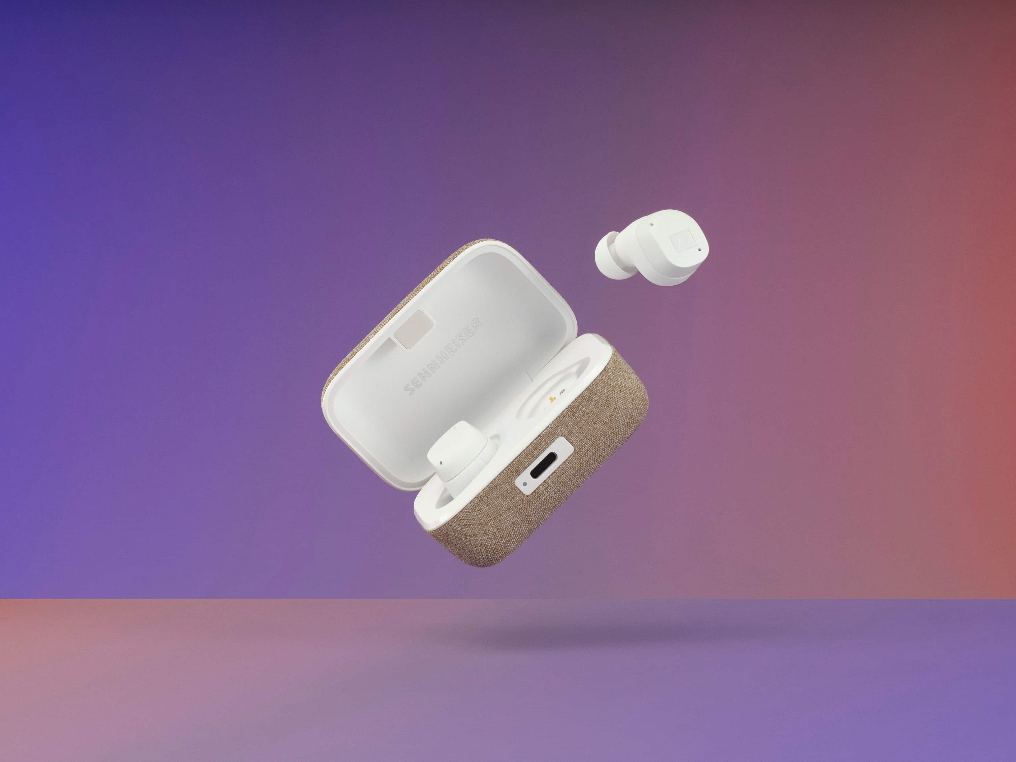 Alt View 16. Sennheiser - Momentum 3 True Wireless Noise Cancelling In-Ear Headphones - White.