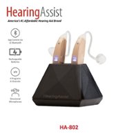 Hearing Assist - ReCharge! Plus HA-802 Behind the Ear App Enabled Hearing Aids (Both Ears) - Beige - Front_Zoom