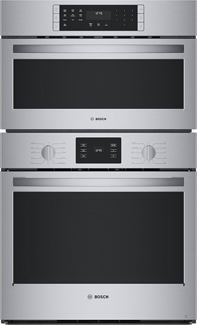 Front Zoom. Bosch - 500 Series 30" Built-In Electric Convection Wall Oven with Built-In Microwave - Stainless Steel.