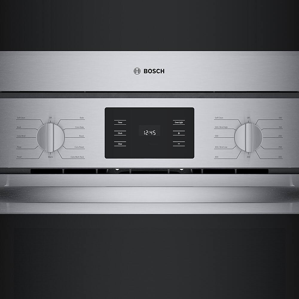 Alt View 11. Bosch - 500 Series 30" Built-In Electric Convection Wall Oven with Built-In Microwave - Stainless steel.