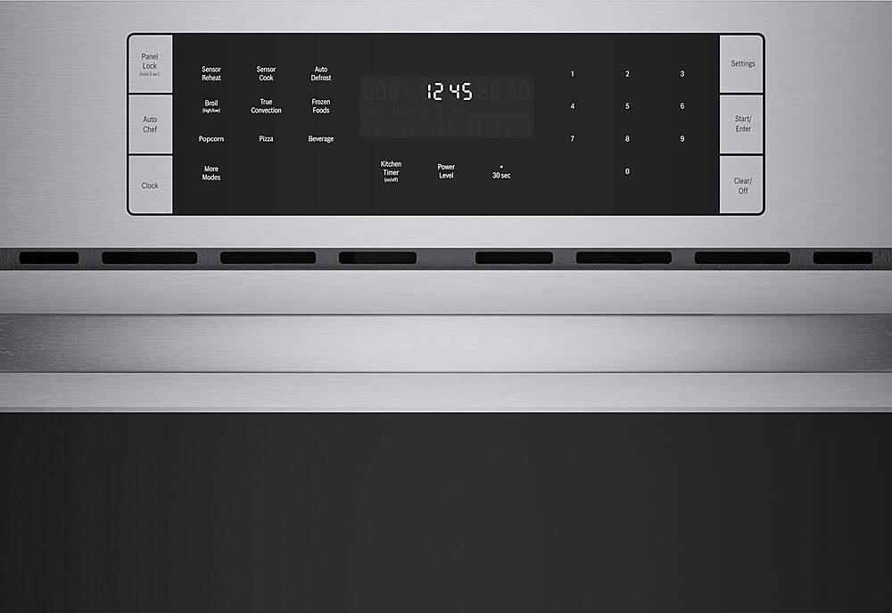 Alt View 13. Bosch - 500 Series 30" Built-In Electric Convection Wall Oven with Built-In Microwave - Stainless steel.